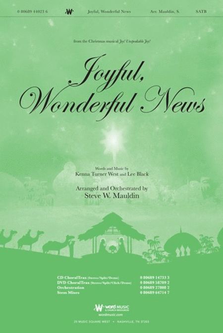 Joyful, Wonderful News - CD ChoralTrax
