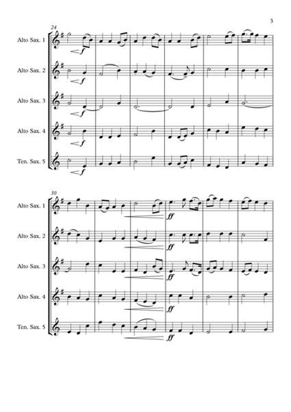 I Vow To Thee, My Country for saxophone quartet (4 X alto sax with optional tenor part). From Jupite image number null