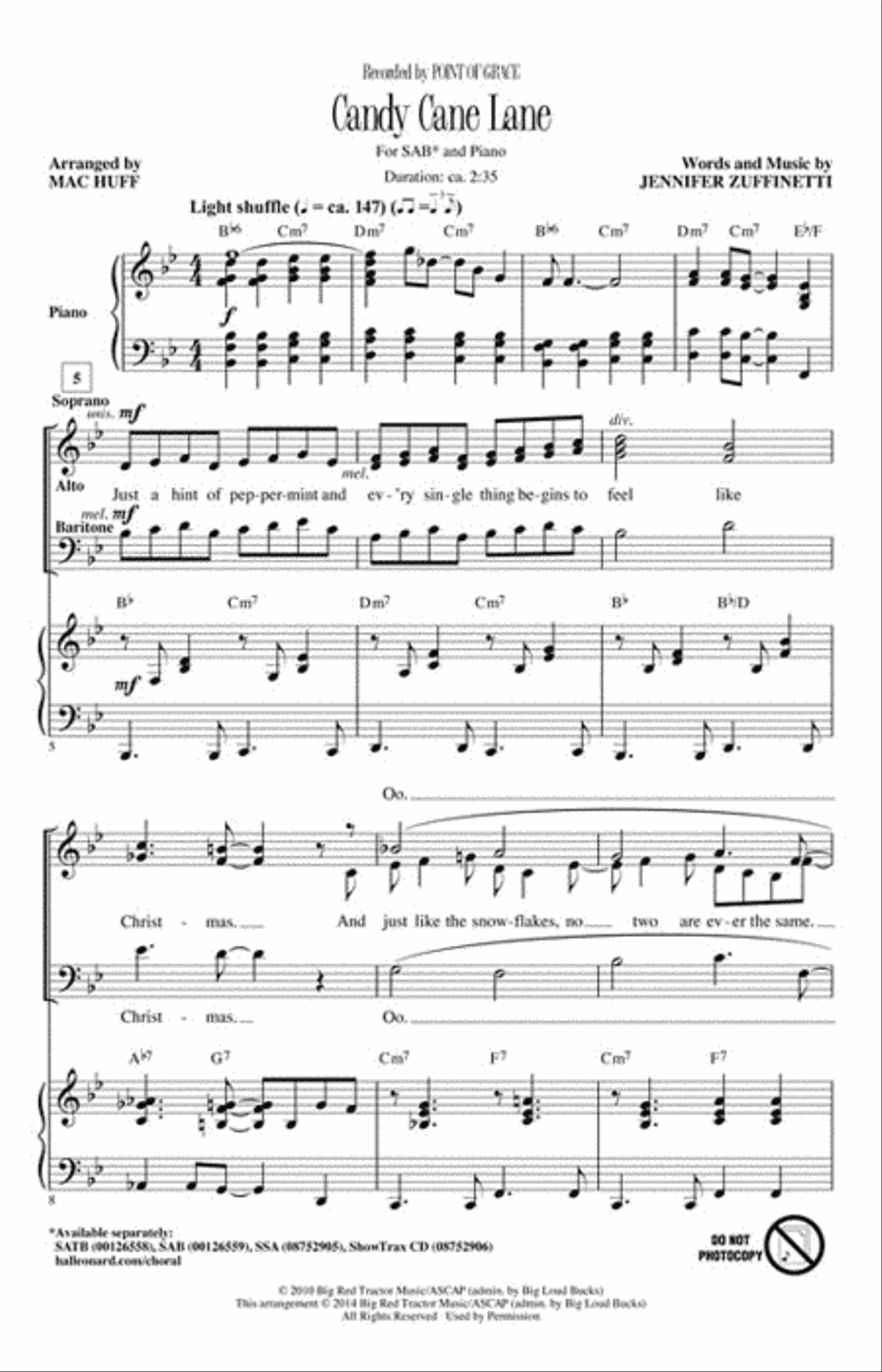 Candy Cane Lane Candy Cane Lane 3-Part scores gallery preview page 2