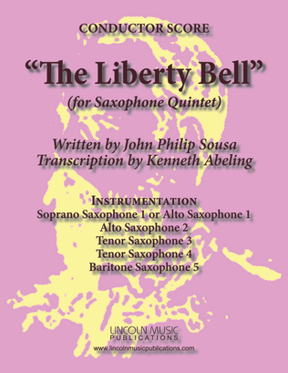 Book cover for March - The Liberty Bell (for Saxophone Quintet SATTB or AATTB)