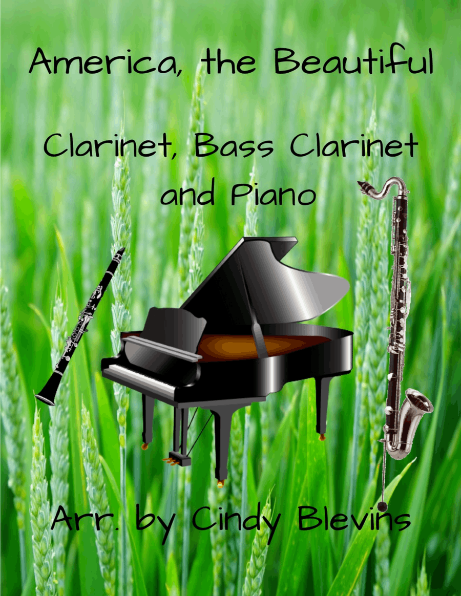 America, the Beautiful, for Clarinet, Bass Clarinet and Piano Small Ensemble scores gallery preview page 1