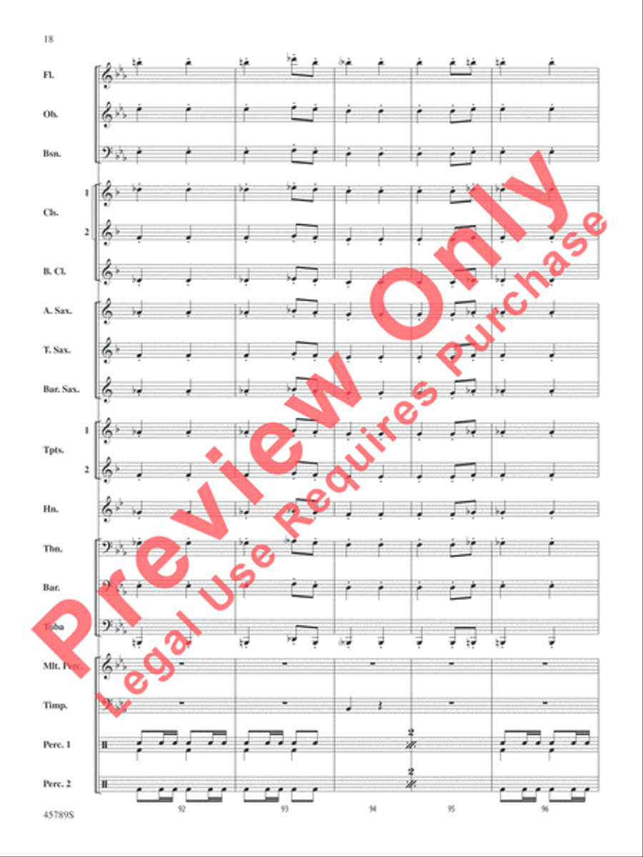 Images of Spain Concert Band scores gallery preview page 18