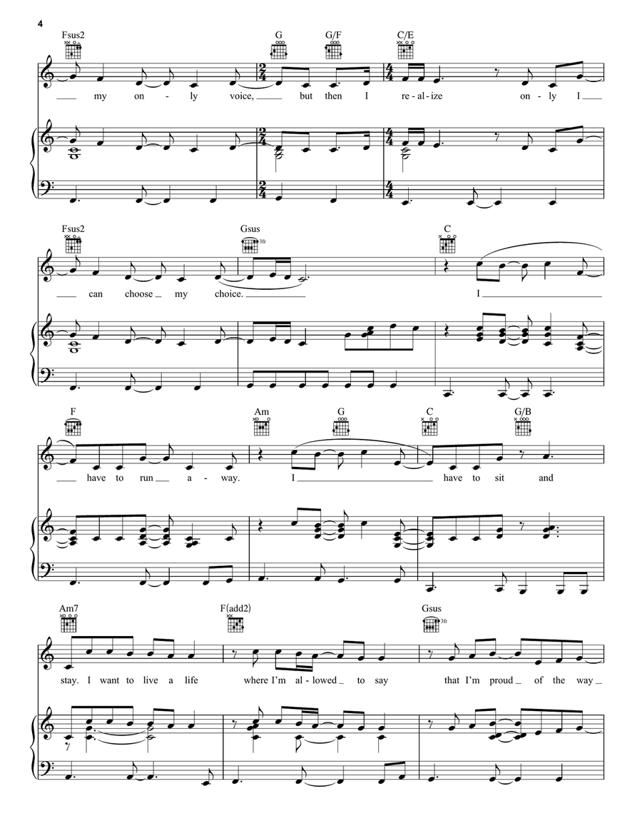 My Days (from The Notebook) Piano, Vocal, Guitar scores gallery preview page 4