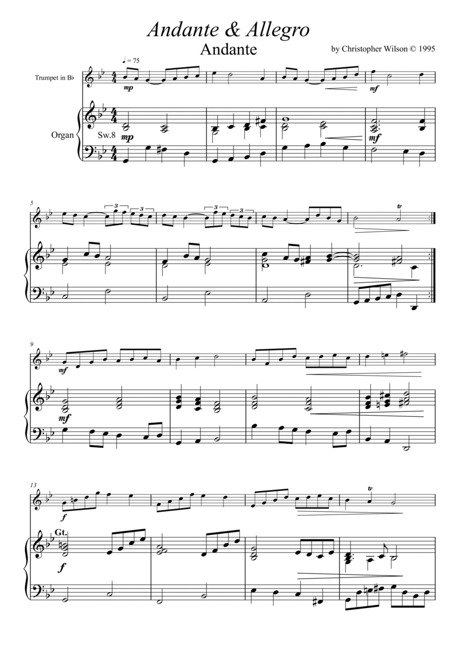 Andante et allegro trumpet 2025