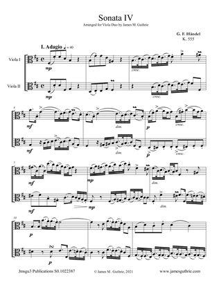 Handel: Sonata No. 4 for Viola Duo