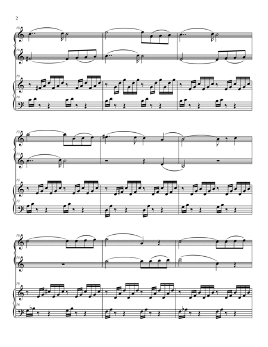 Ave Maria for Two Solo Instruments - Piano Score