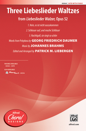 Book cover for Three Liebeslieder Waltzes (from Liebeslieder Walzer, Opus 52)