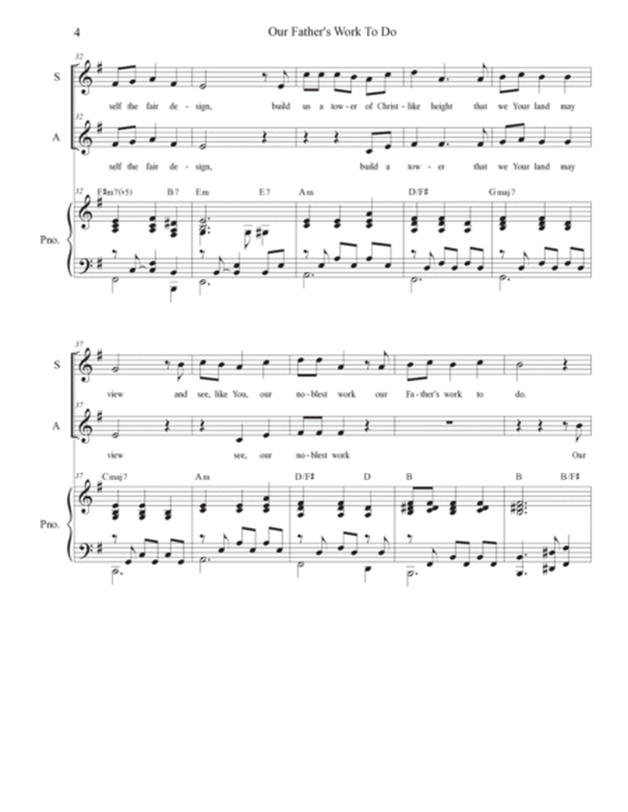 Our Father's Work To Do (2-part choir - (SA) image number null