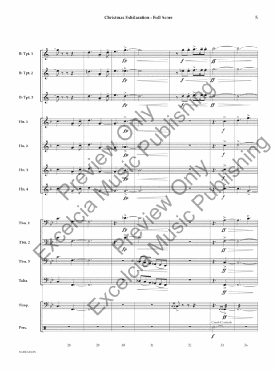 Christmas Exhilaration Small Ensemble scores gallery preview page 6