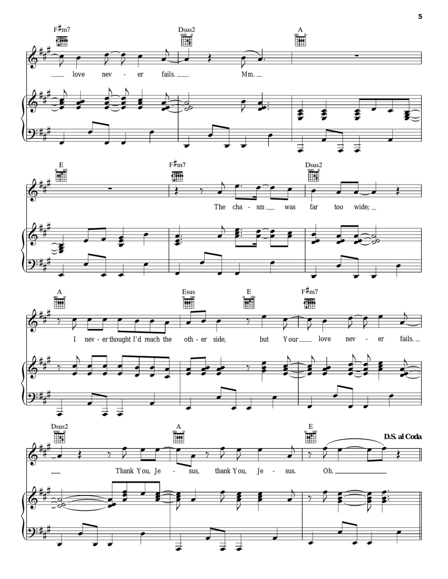Your Love Never Fails Acoustic Guitar scores gallery preview page 5