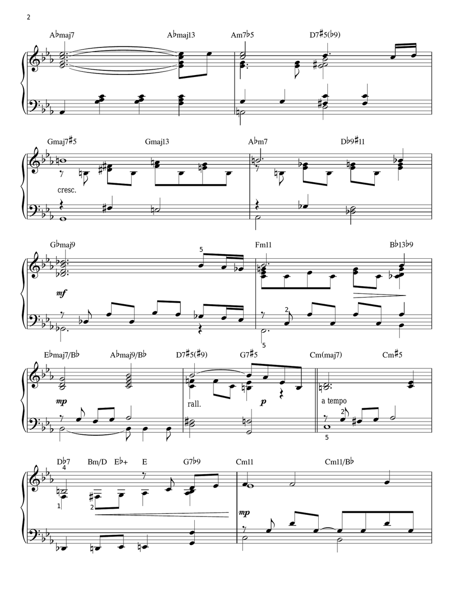 Soul Eyes (arr. Brent Edstrom) Piano Solo scores gallery preview page 2