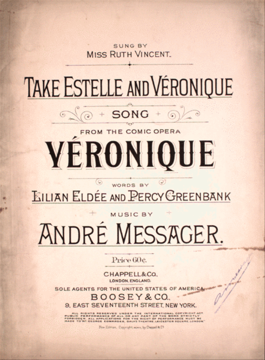 Take Estelle and Veronique Voice scores gallery preview page 1