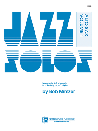 Book cover for Jazz Solos For Alto Sax, Volume 1