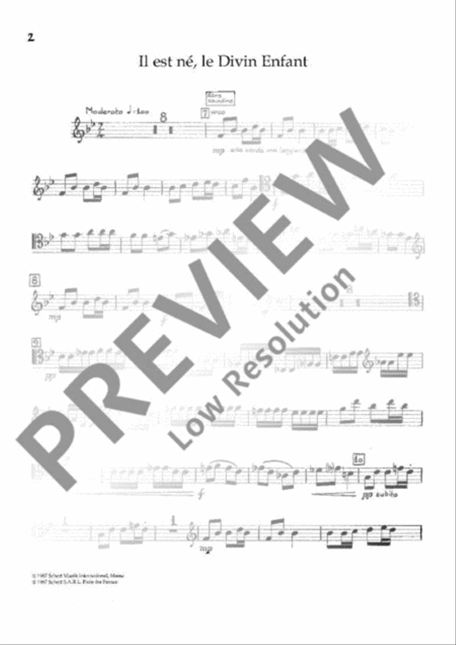 «Noël nouvelet» et «Il est né, le Divin Enfant» Cello scores gallery preview page 18