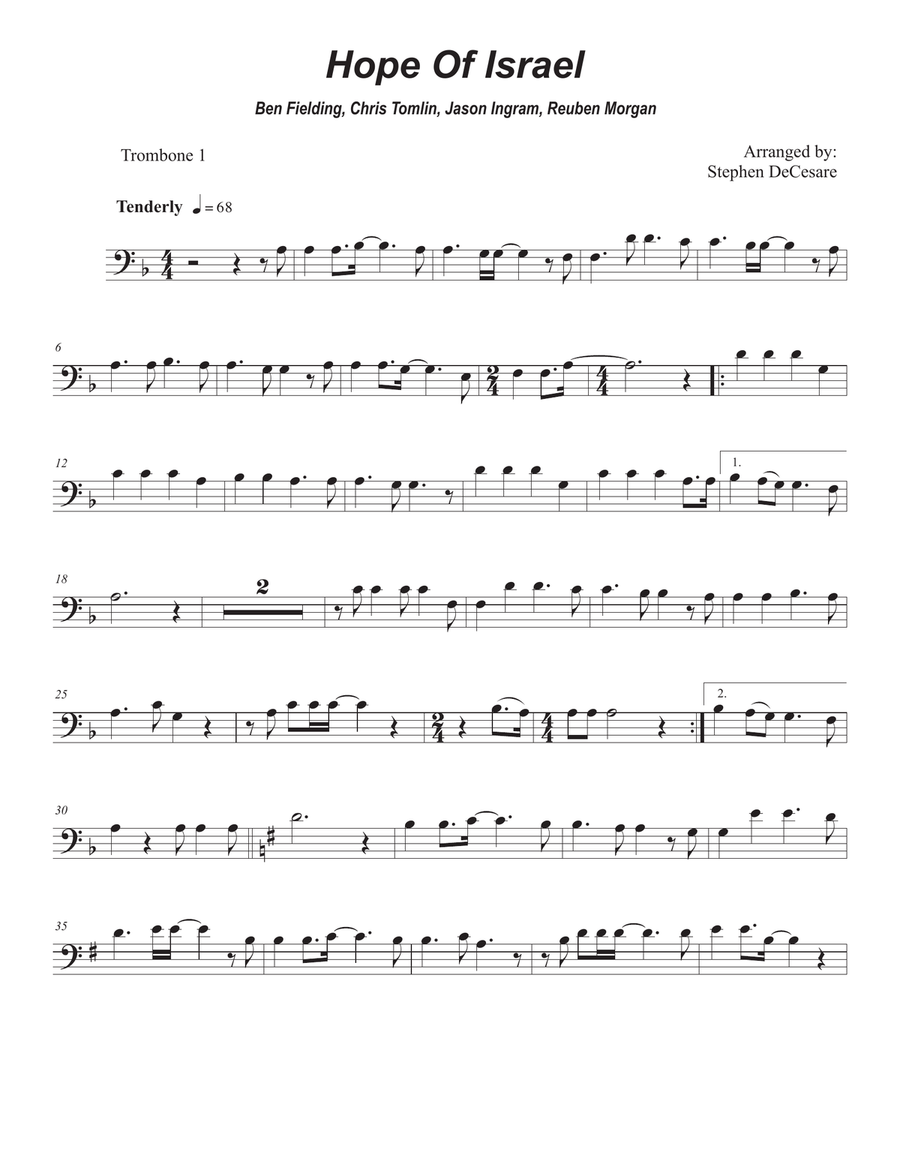 Hope Of Israel Trombone Duet scores gallery preview page 5