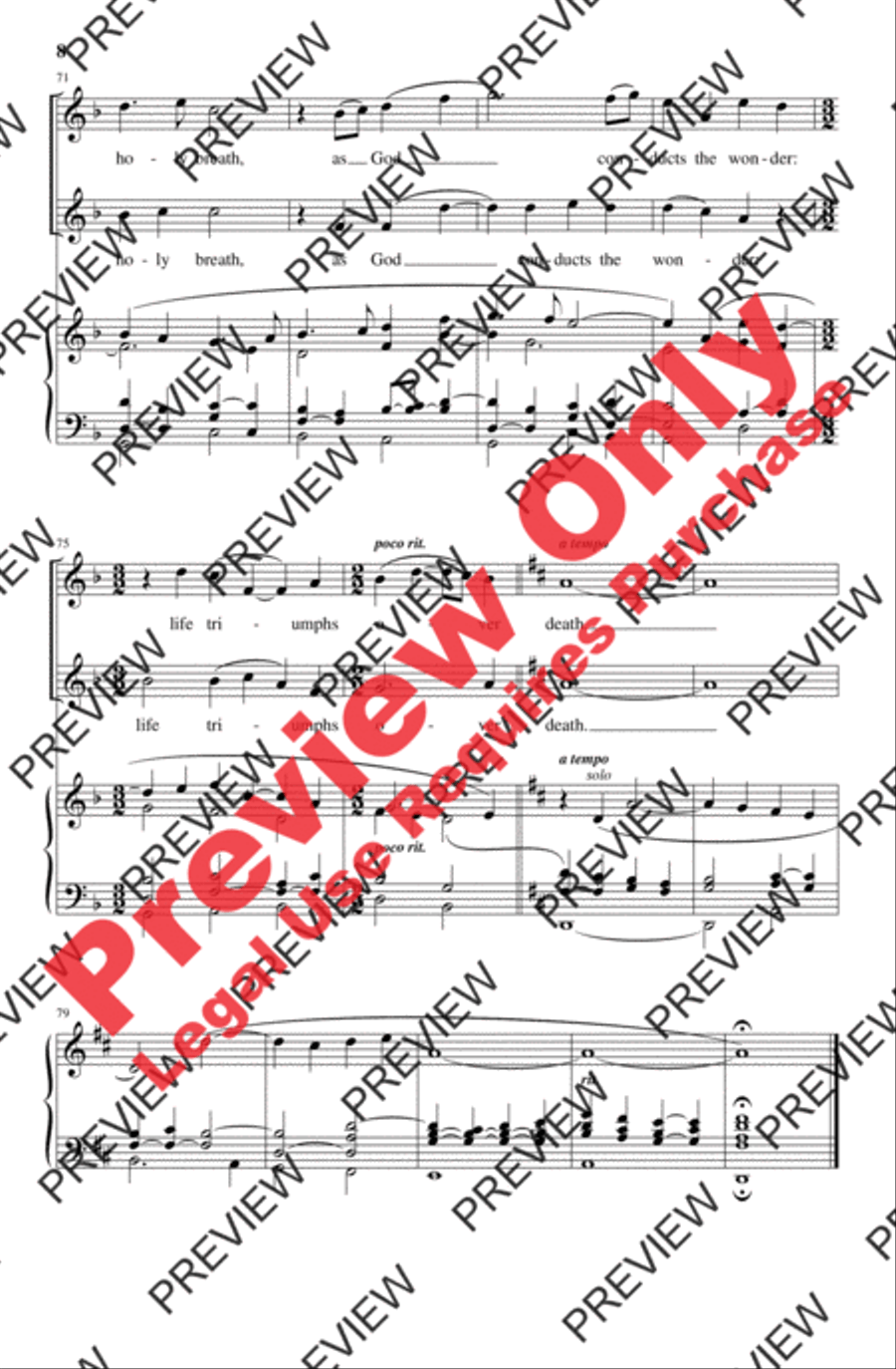 God's Song Cannot Be Silenced 4-Part scores gallery preview page 8
