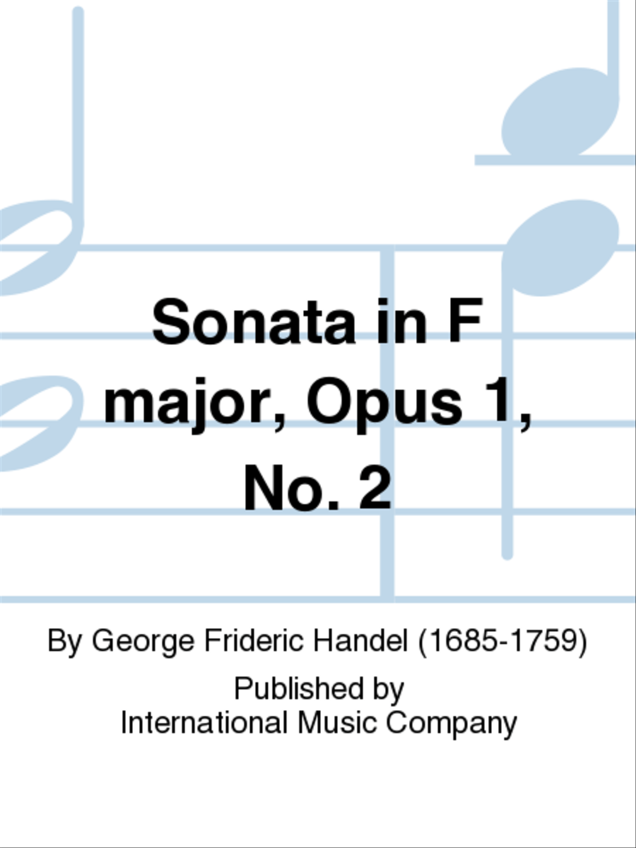 Sonata In F Major, Opus 1, No. 2 Bass Trombone scores gallery preview page 1