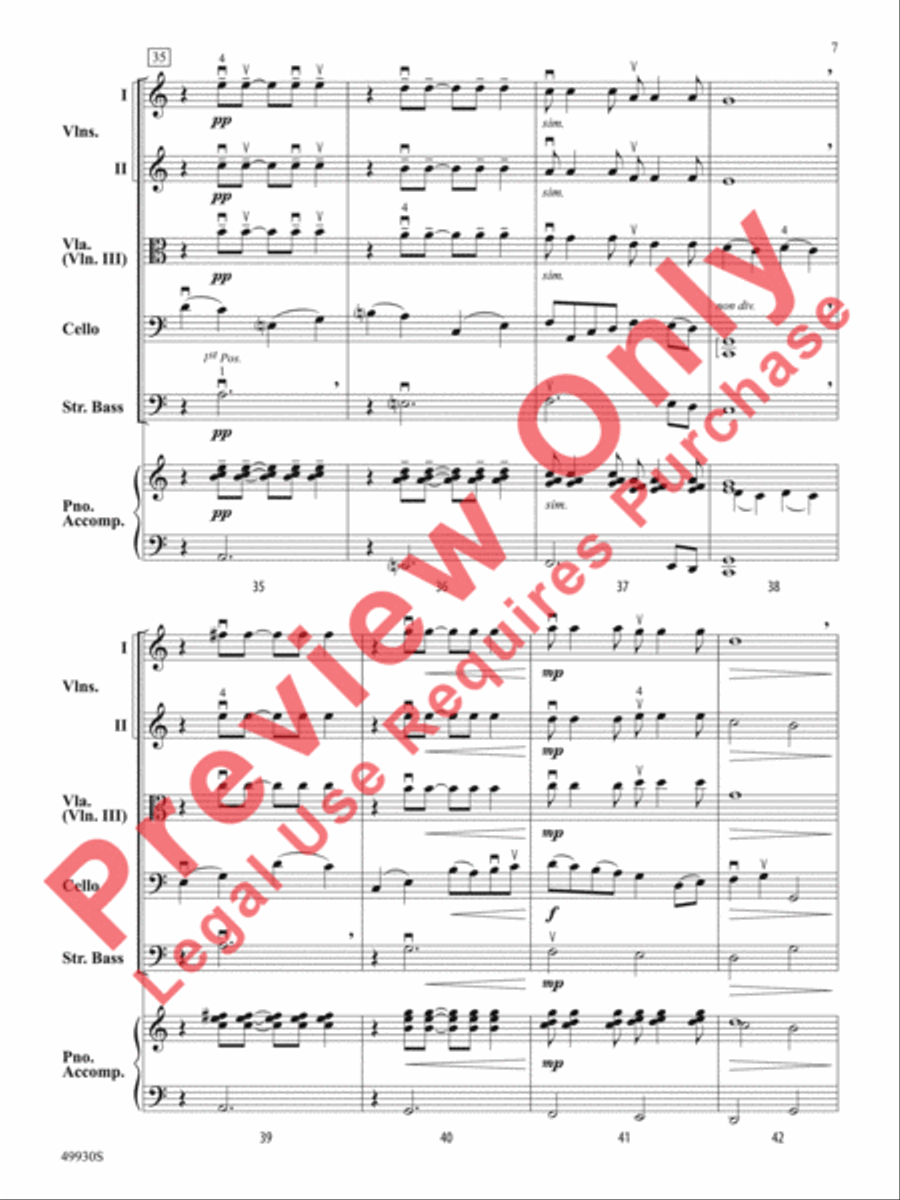 A Quiet Peace String Orchestra scores gallery preview page 8