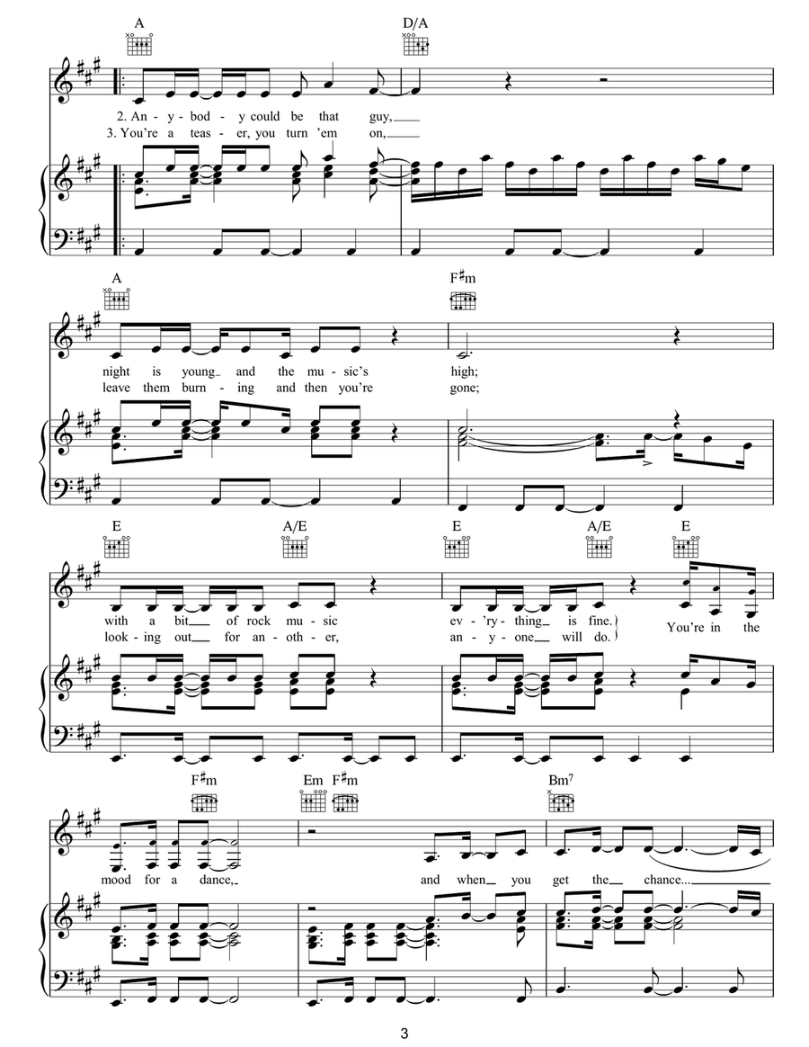Dancing Queen Dancing Queen Piano, Vocal, Guitar scores gallery preview page 3