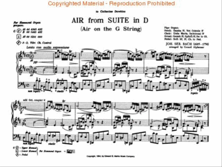 Air on the G String Organ Solo scores gallery preview page 2