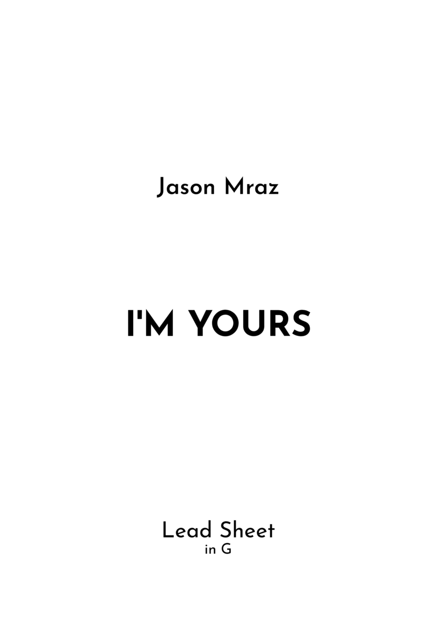I'm Yours I'm Yours Electric Guitar scores gallery preview page 1