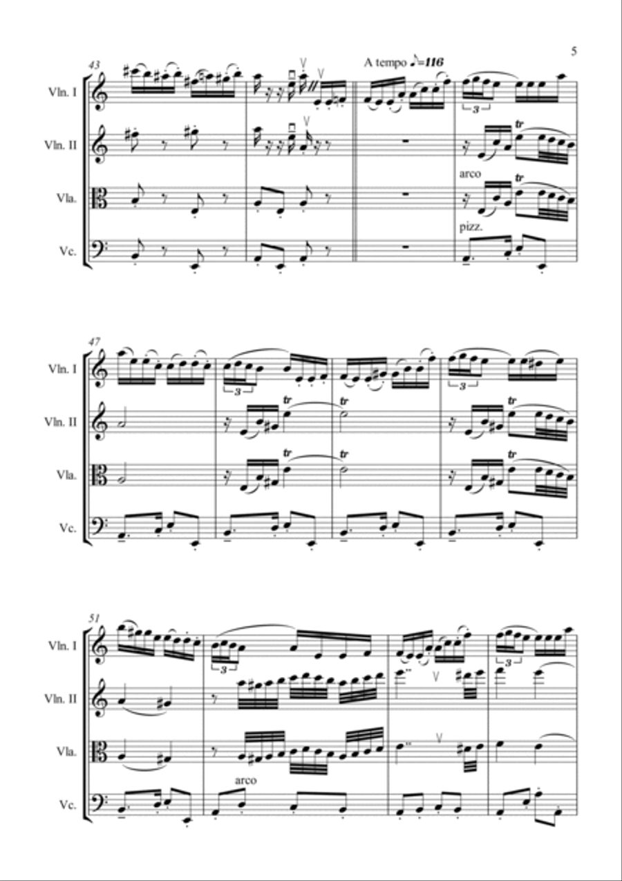 El Choclo String Quartet scores gallery preview page 6