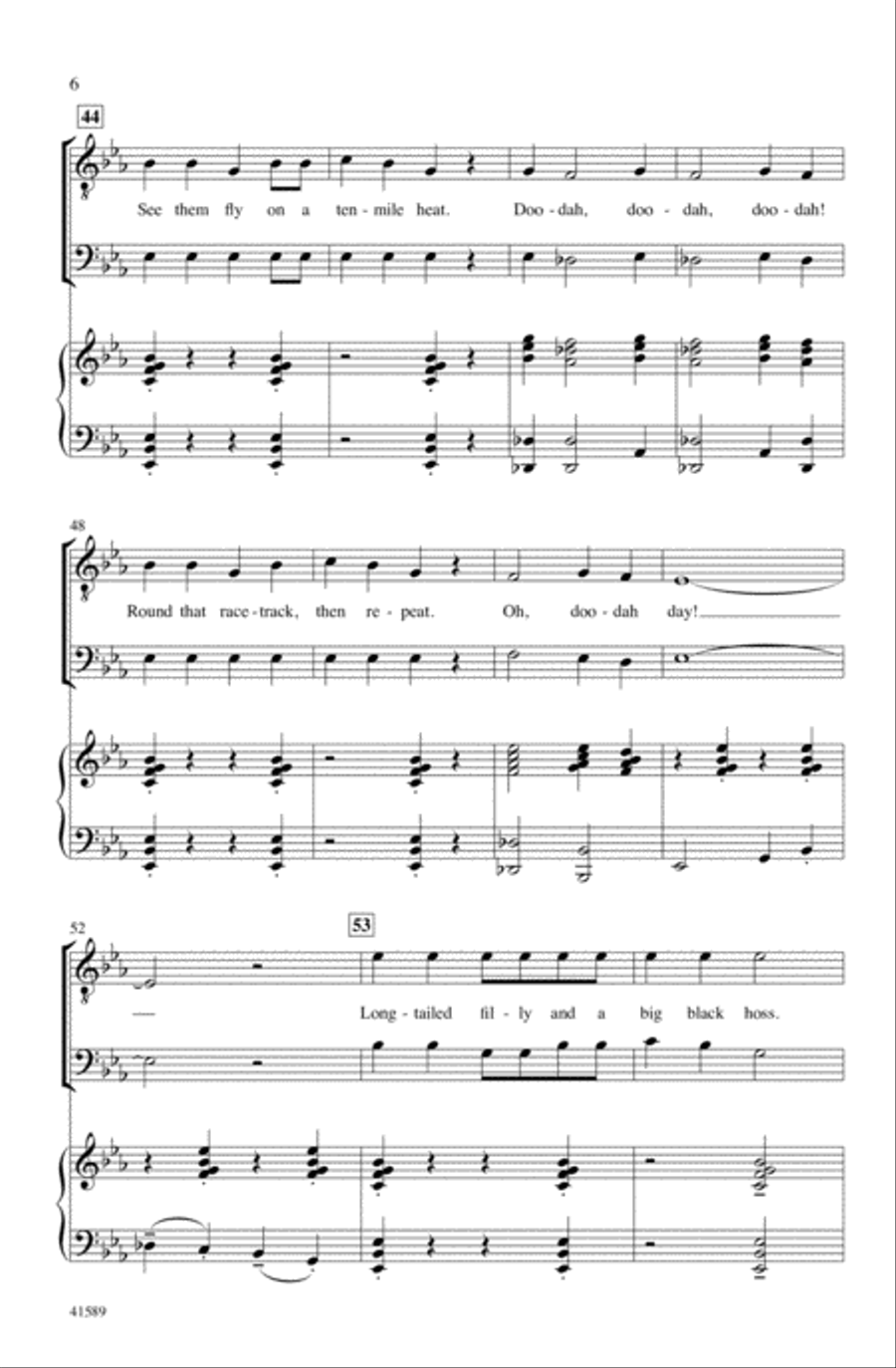 Camptown Races Camptown Races Choir scores gallery preview page 5