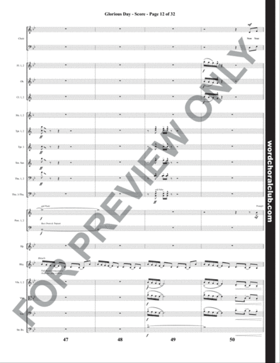 Glorious Day with Christ the Lord Is Risen Today - Orchestration Choir scores gallery preview page 13