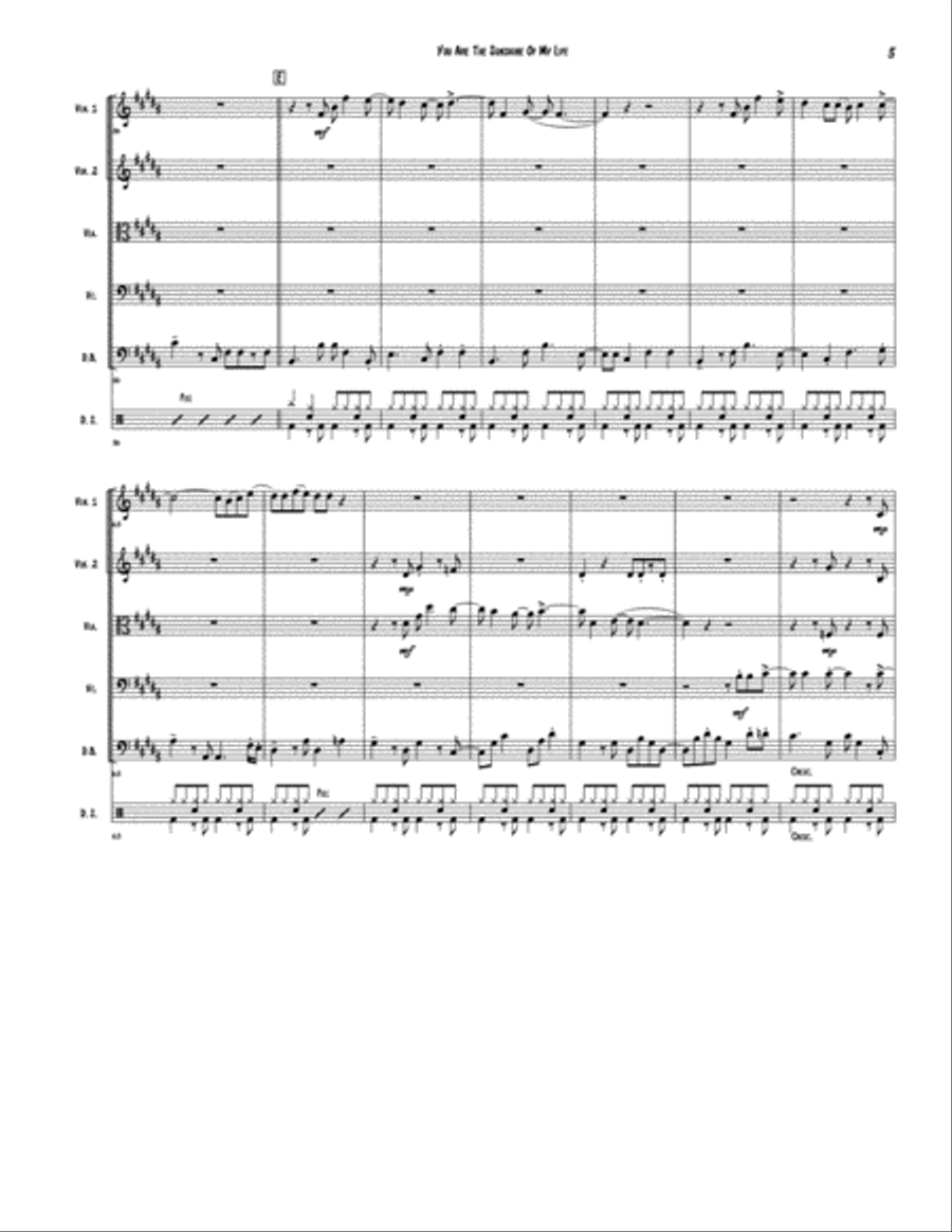 You Are The Sunshine Of My Life String Quintet scores gallery preview page 5