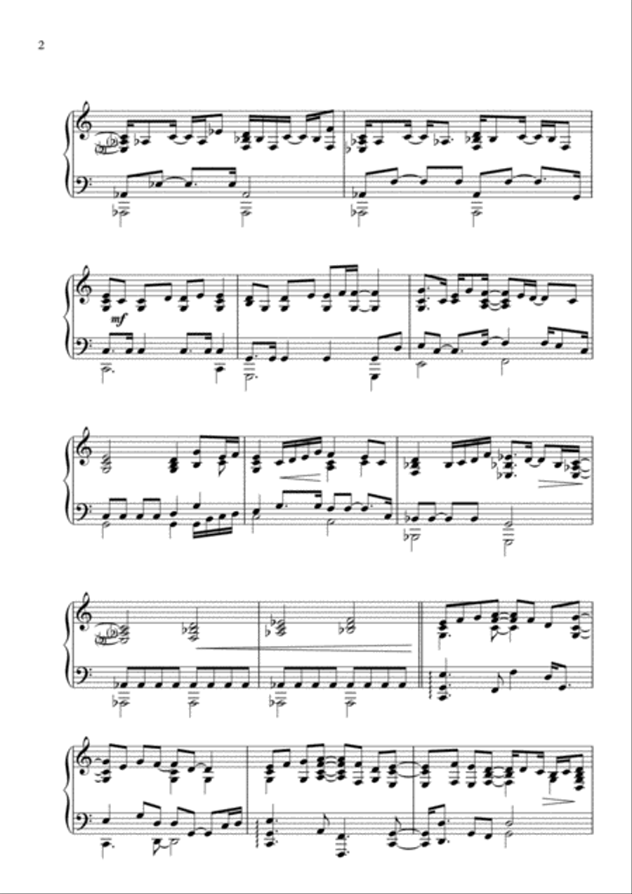 Glory Of Love Theme from KARATE KID PART II Piano Solo scores gallery preview page 2