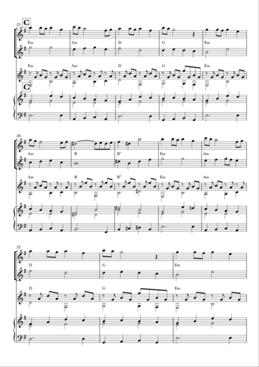Instrumental Interlude 1'40 for 2 flutes, guitar and/or piano by Simon Peberdy image number null