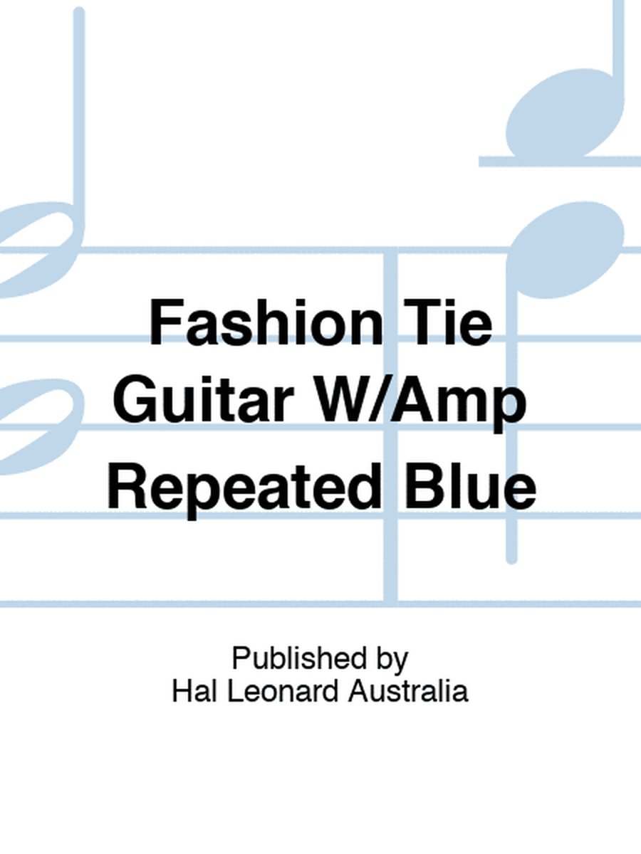 Fashion Tie Guitar W/Amp Repeated Blue