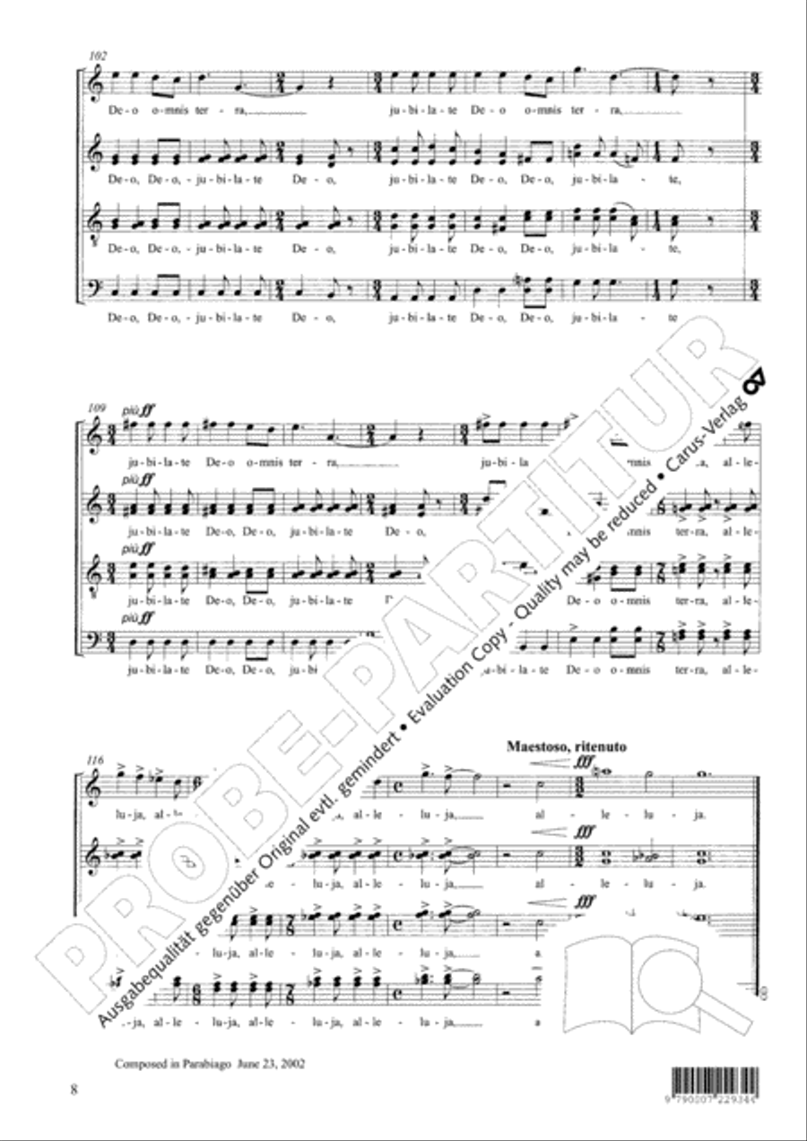 Jubilate Deo Jubilate Deo SSAATTBB scores gallery preview page 9