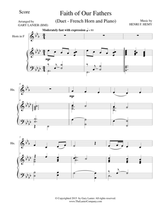 FAITH OF OUR FATHERS (Duet – French Horn and Piano/Score and Parts)