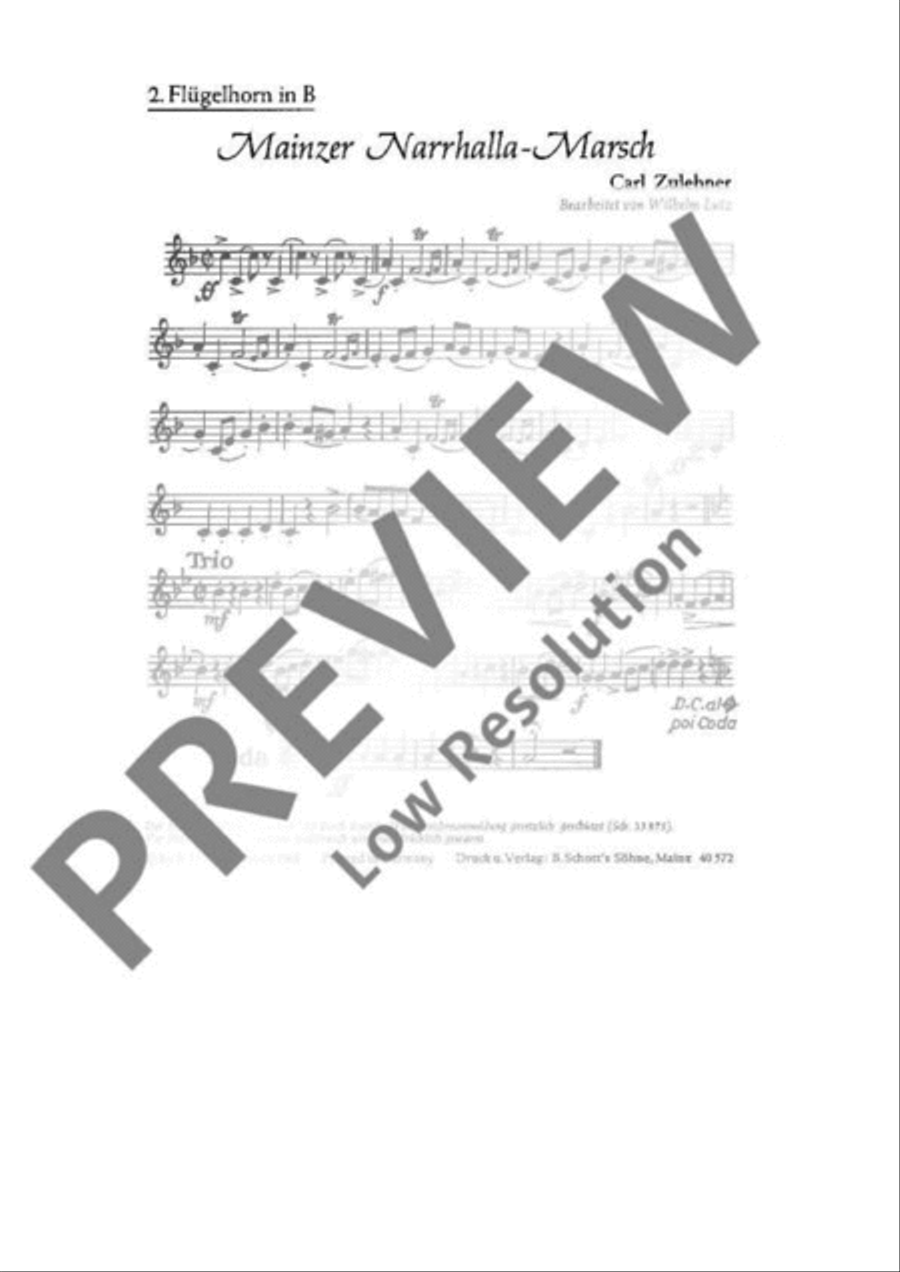 Mainzer Narrhalla-Marsch Concert Band scores gallery preview page 13