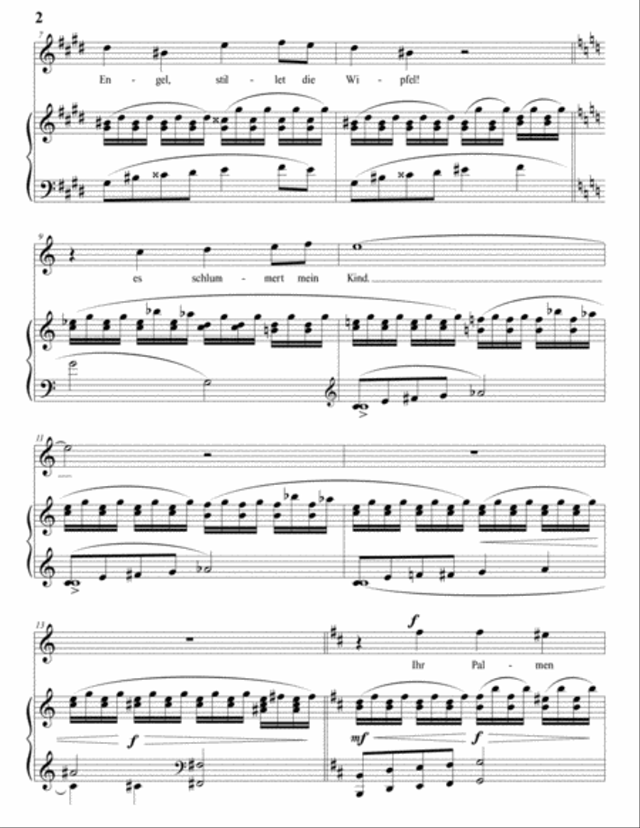WOLF: Die ihr schwebet um diese Palmen (transposed to E major) Voice scores gallery preview page 3