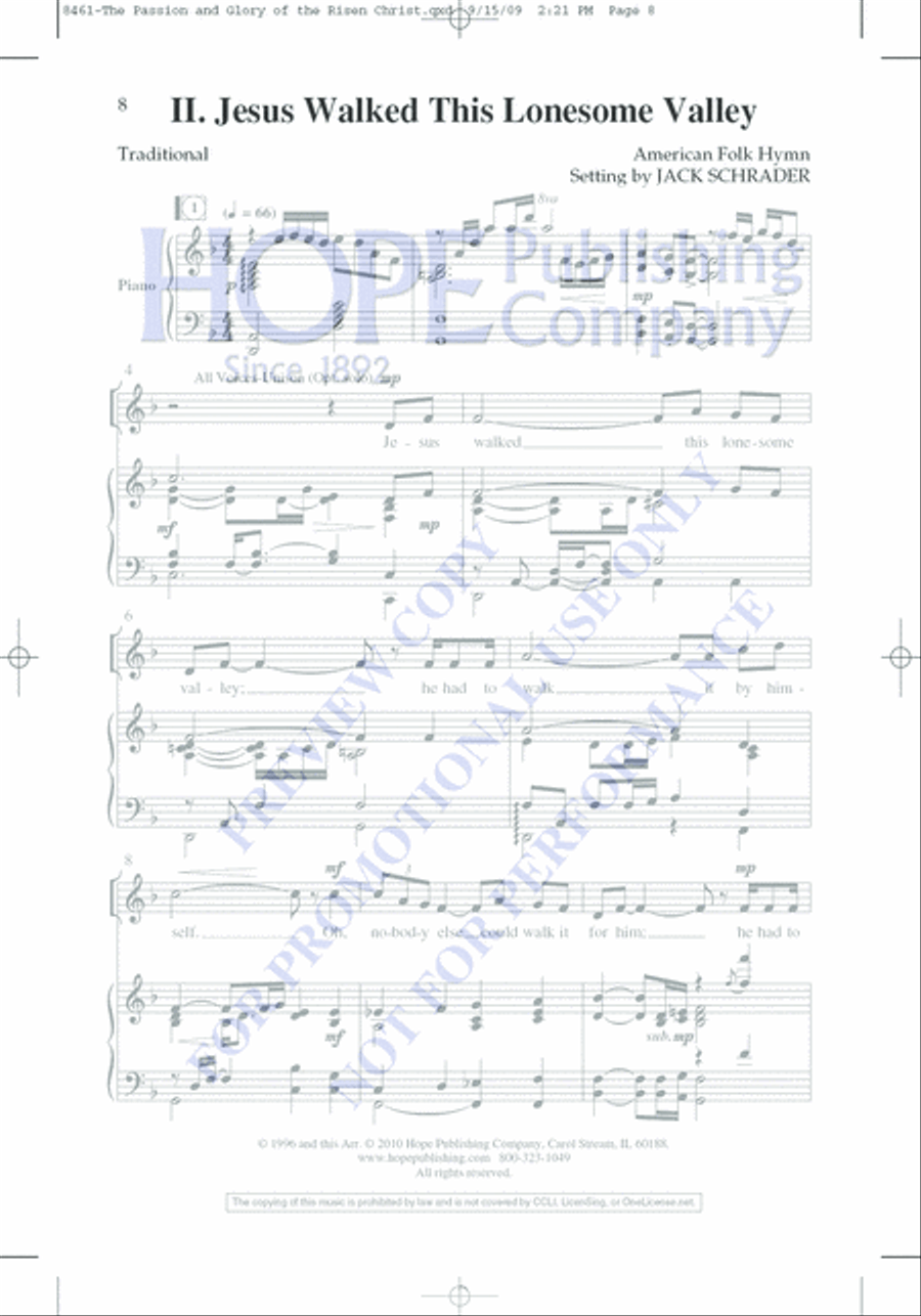 The Passion and Glory of the Risen Christ Choir scores gallery preview page 16