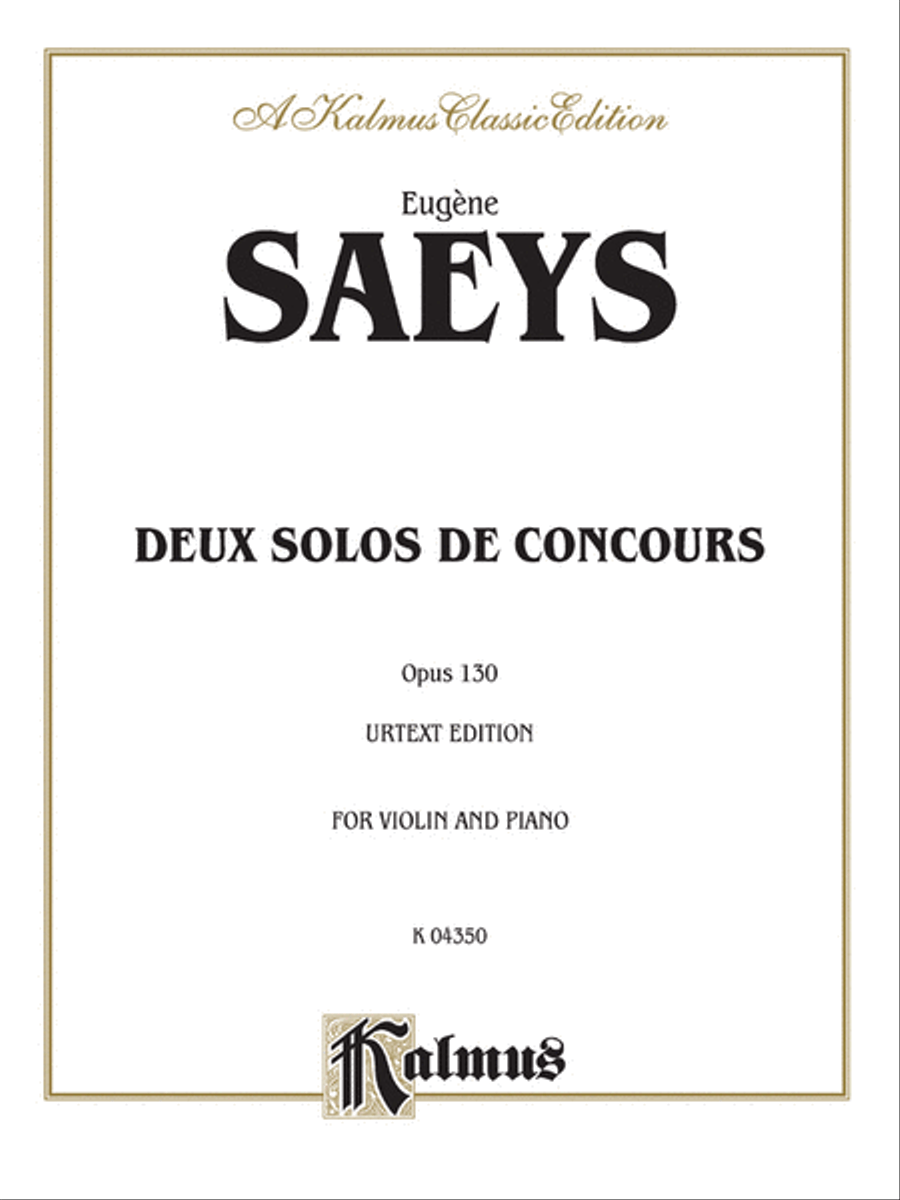 Deux Solos de Concours, Op. 130 (Urtext) Violin Solo scores gallery preview page 1