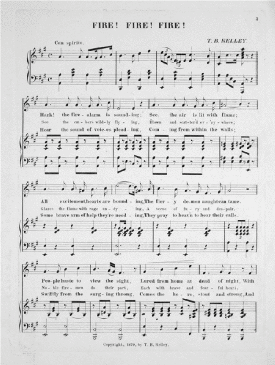 Fire! Fire! Fire! Descriptive Song Voice scores gallery preview page 2