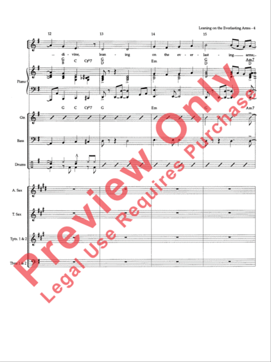 Leaning on the Everlasting Arms Choir scores gallery preview page 37