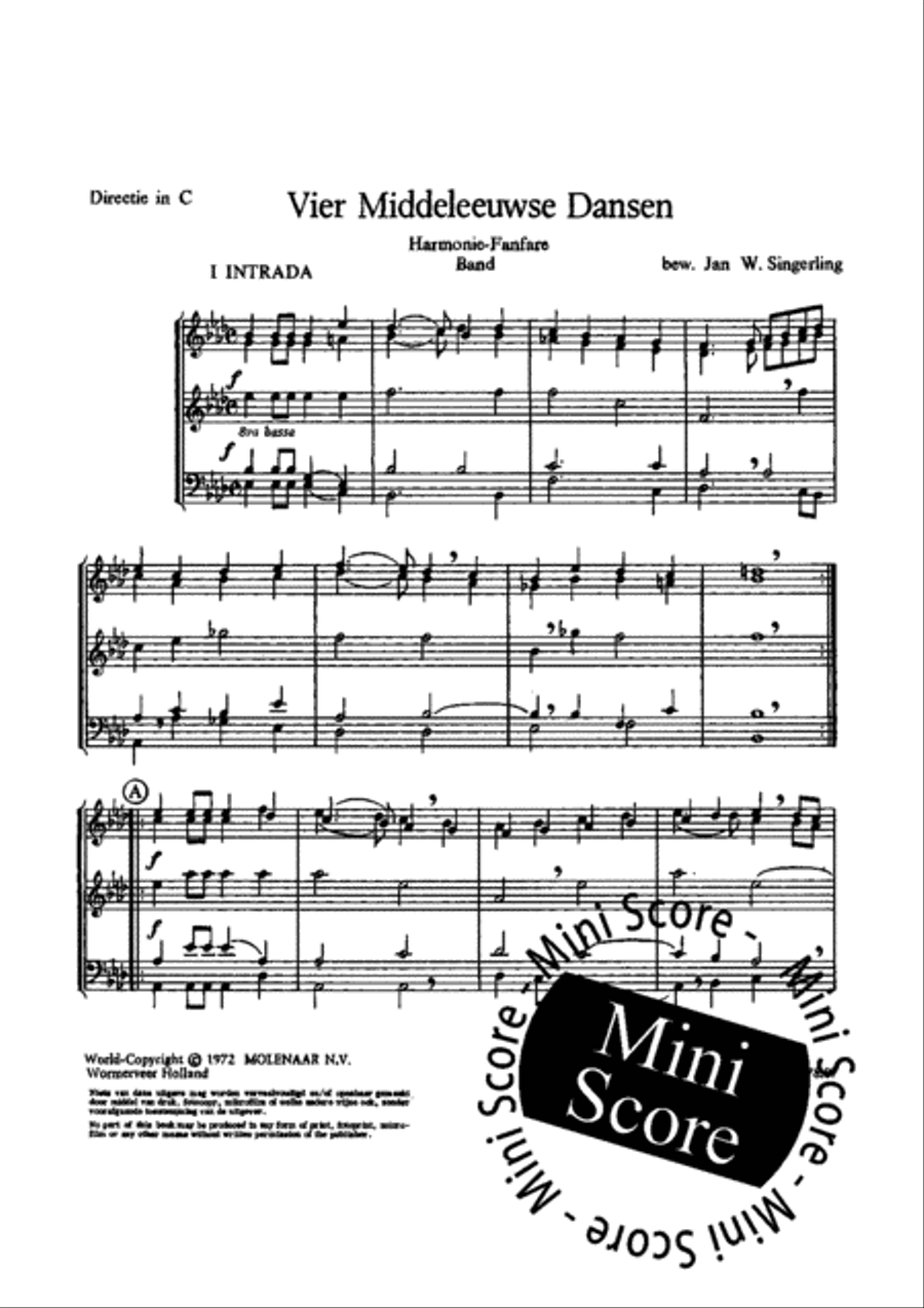 Vier Middeleeuwse Dansen Vier Middeleeuwse Dansen Fanfare Band scores gallery preview page 4
