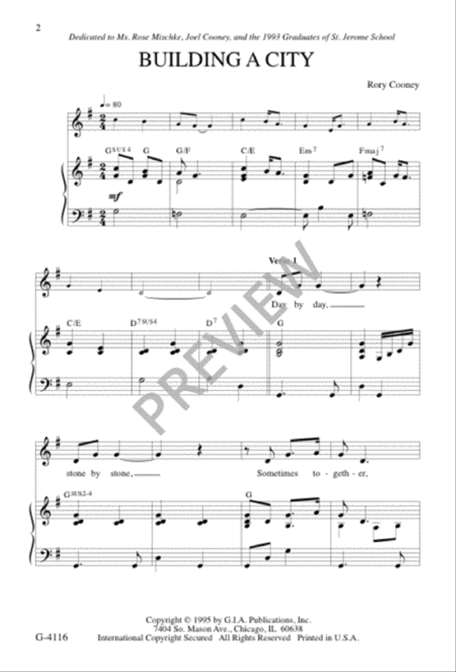 Building a City Unison Choir scores gallery preview page 2