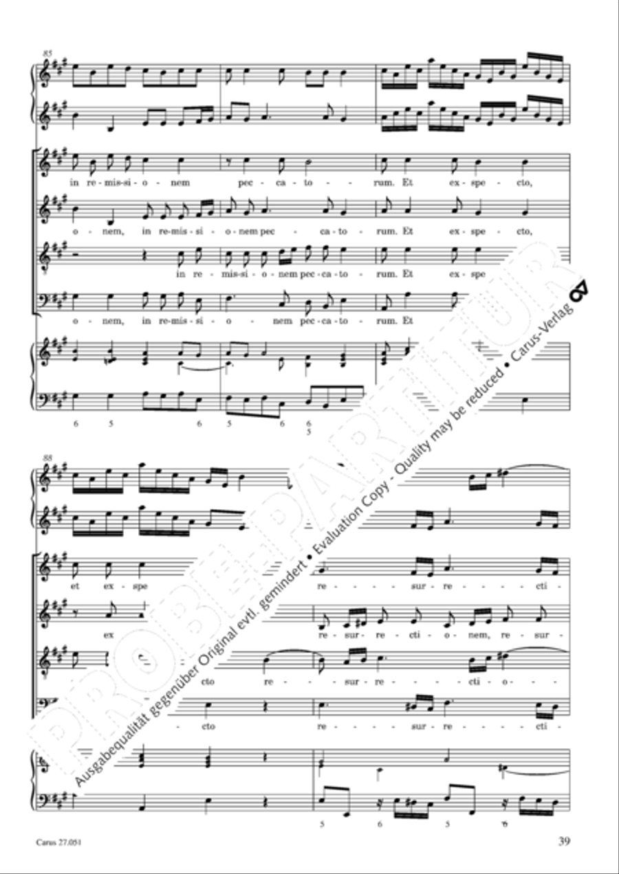 Missa in A Major 4-Part scores gallery preview page 40