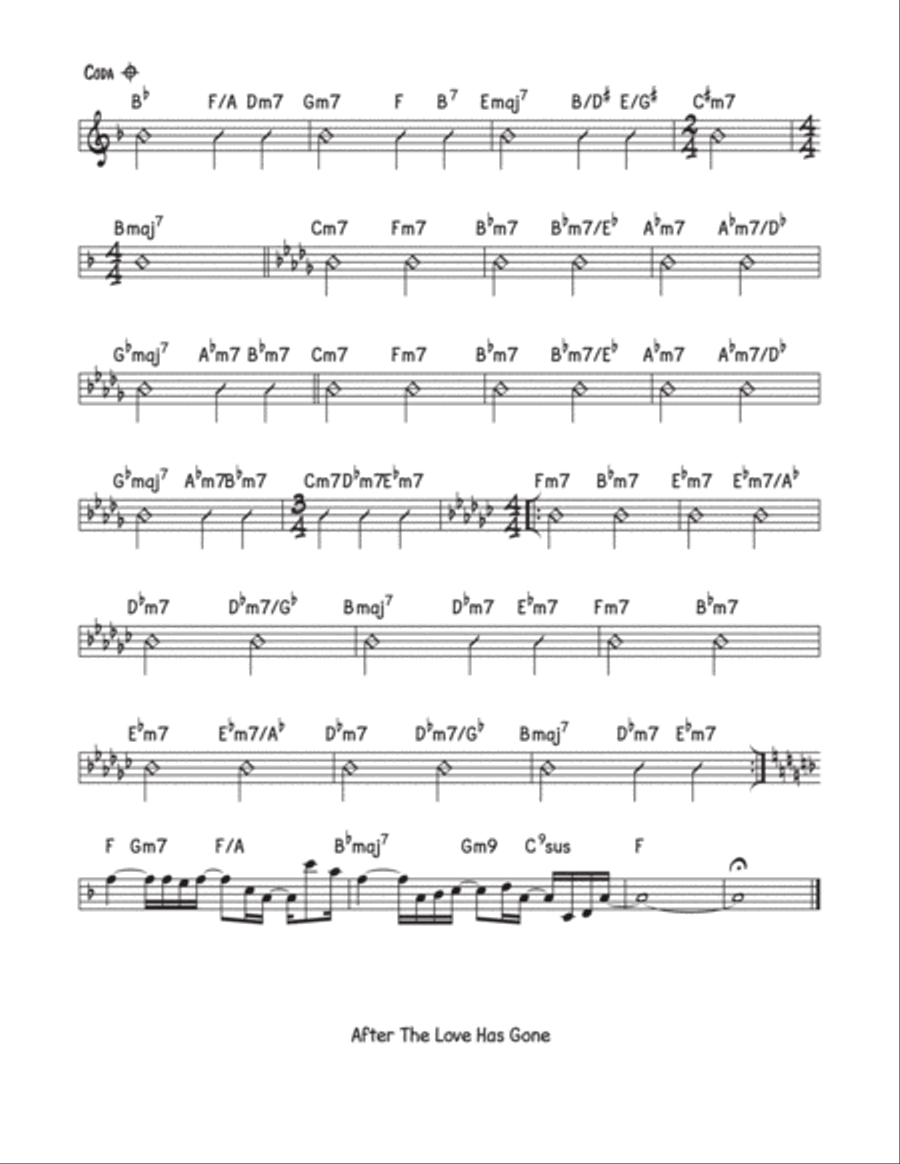 After The Love Has Gone Piano, Vocal, Guitar scores gallery preview page 2
