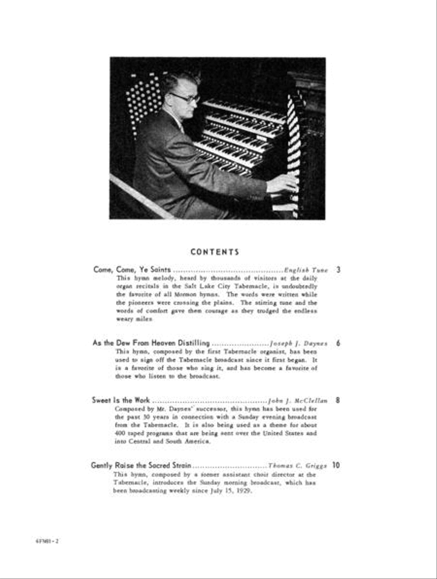 Easy Organ Transcriptions of Four Favorite Mormon Hymns