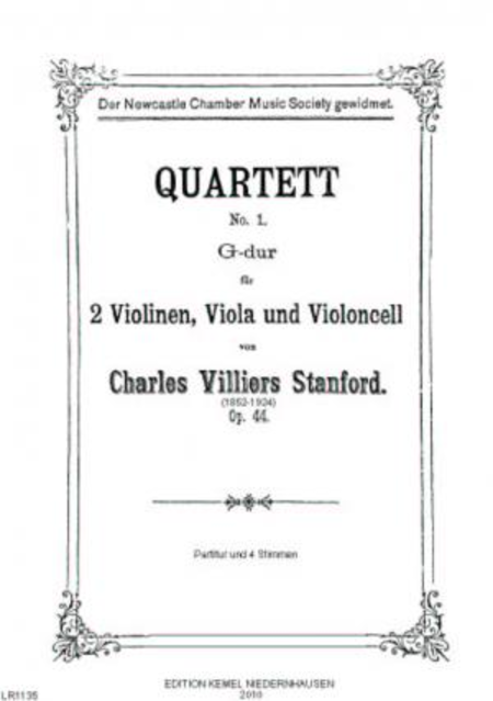Quartett no. 1 G-dur : fur 2 Violinen, Viola und Violoncell, op. 44
