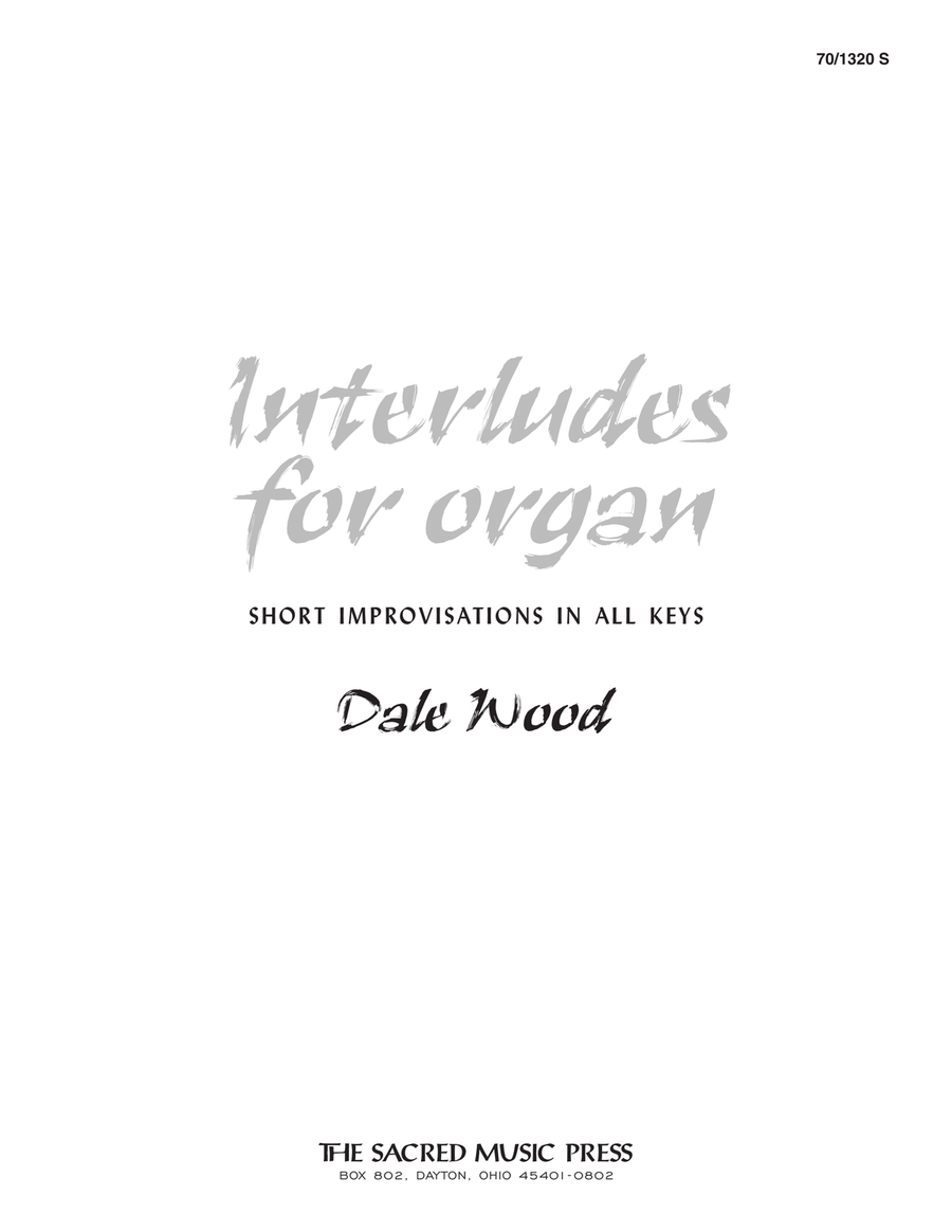 Interludes for Organ (Digital Download) Organ scores gallery preview page 1