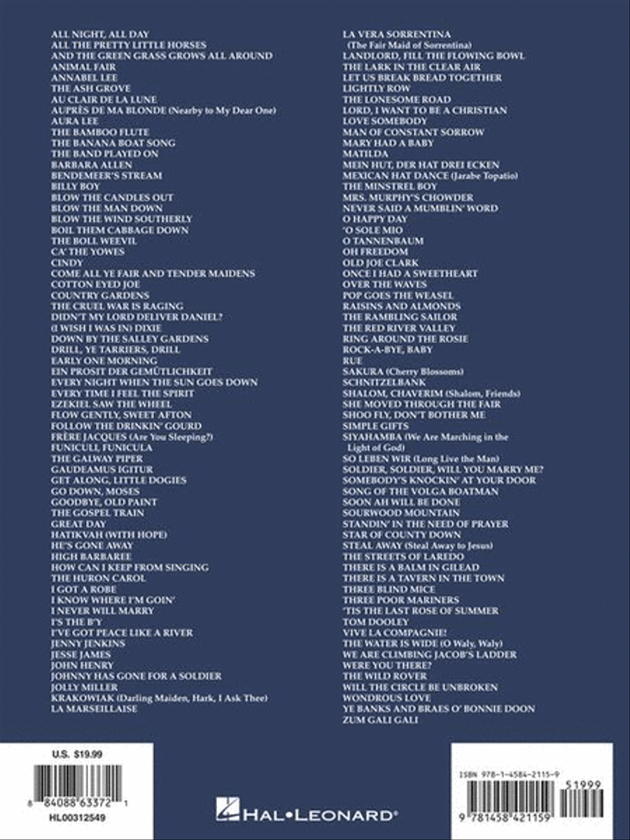 The Big Book of Folksongs Piano, Vocal, Guitar scores gallery preview page 9
