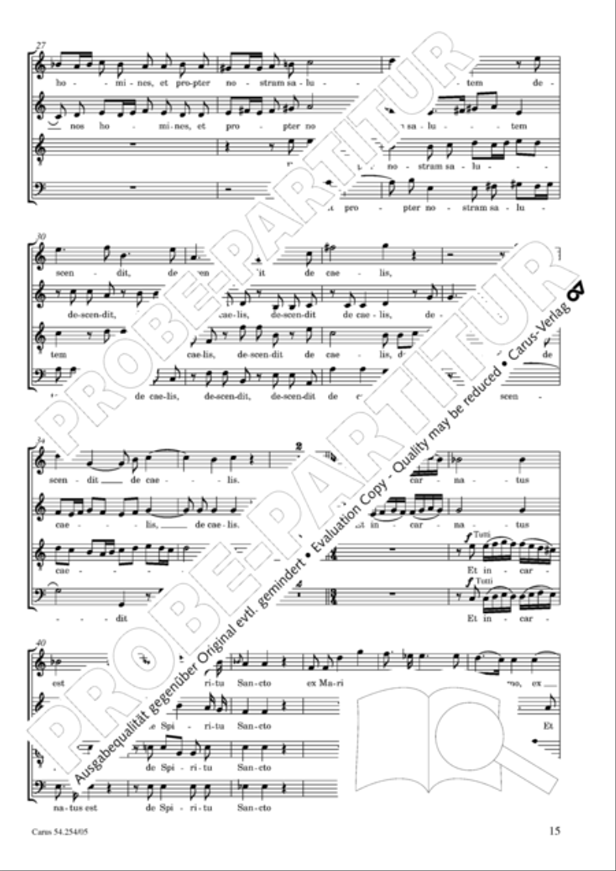 Missa Sancti Hieronymi 4-Part scores gallery preview page 16