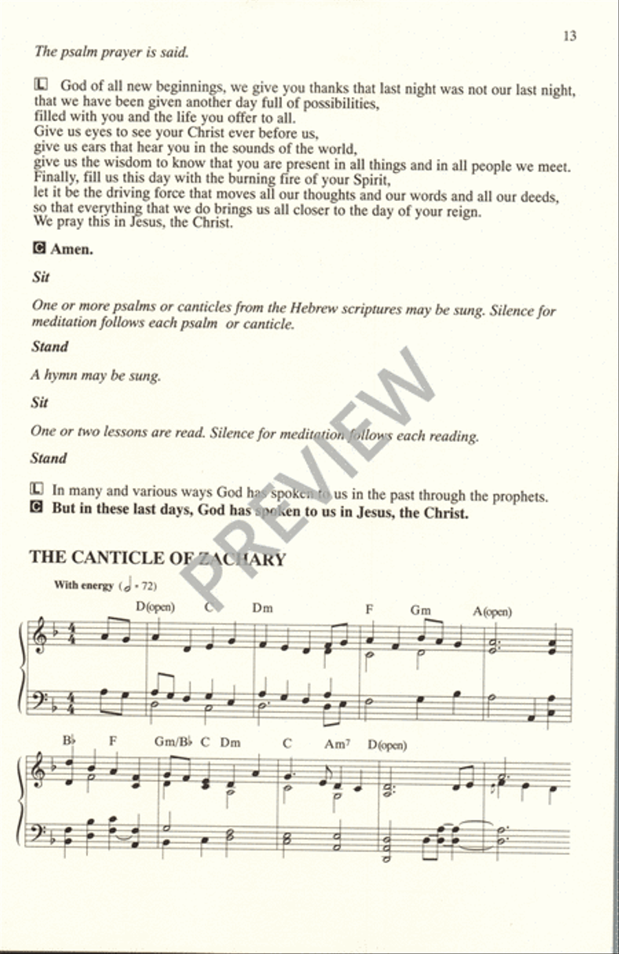 In the Morning I Will Sing Unison Choir scores gallery preview page 15